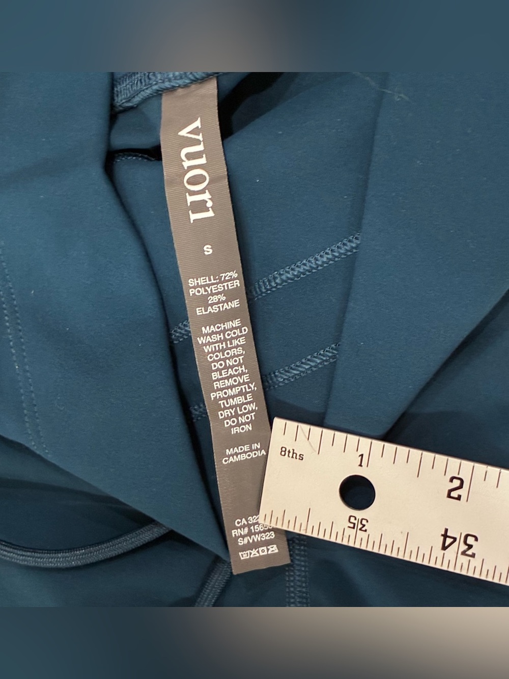 NWT Vuori Daily Legging Ink Blue Drawstring 7/8 High Rise Pocket Small - Picture 9 of 12